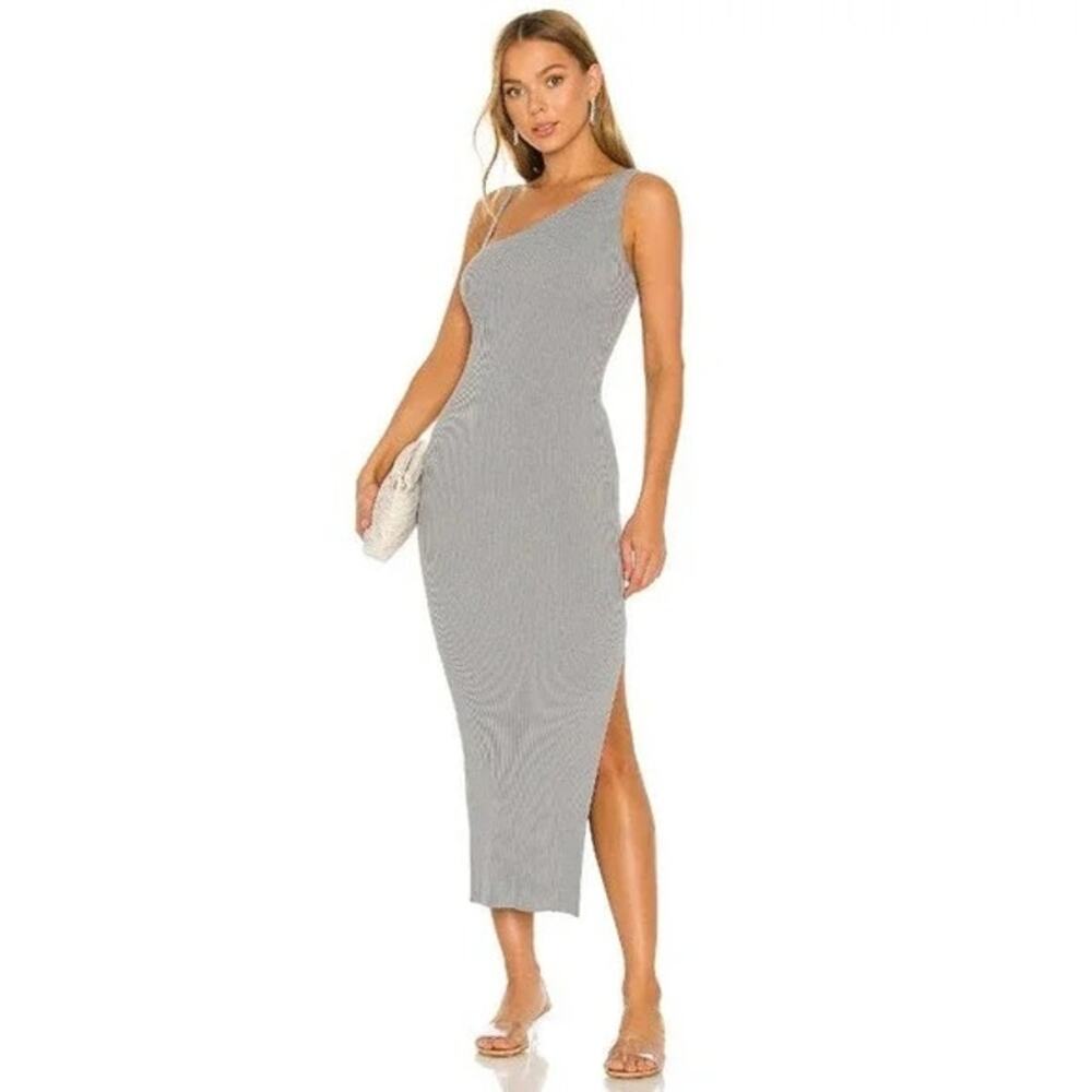 Bec & Bridge Harper Knit Asymmetrical Dress Storm 2